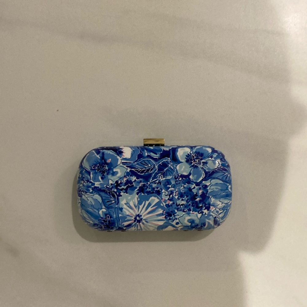 Lilly Pulitzer Blue Floral Clutch